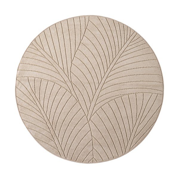 Beżowy okrągły dywan odpowiedni na zewnątrz ø 120 cm Nova 1203 – Ayyildiz Carpets