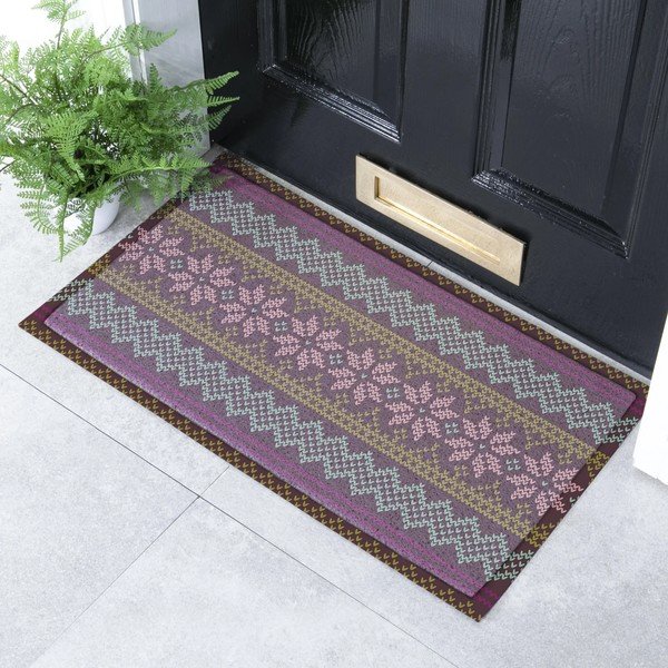 Wycieraczka z plastiku z recyklingu 40x70 cm Fair Isle  – Artsy Doormats-image-1