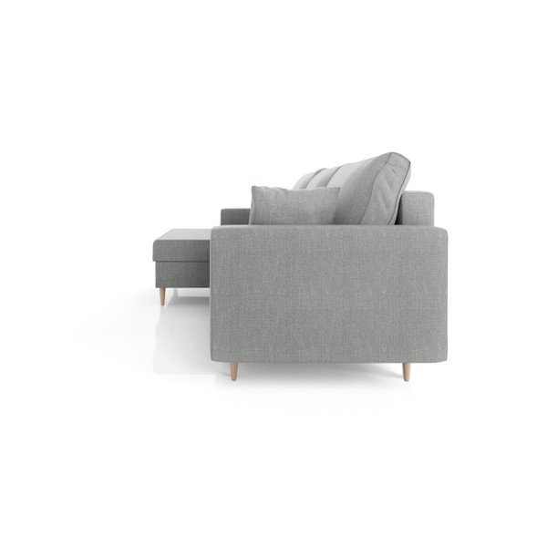 Szara sofa rozkładana ze schowkiem Mazzini Sofas Aubrieta, lewostronna-image-4