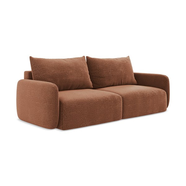 Ceglasta rozkładana/ze schowkiem sofa 238 cm Kalena – Makamii-image-1