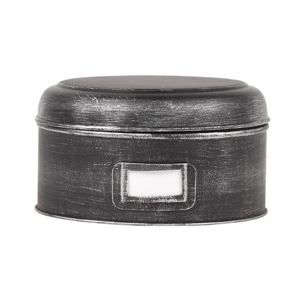 Czarny pojemnik metalowy LABEL51 Antigue, ⌀ 21,5 cm