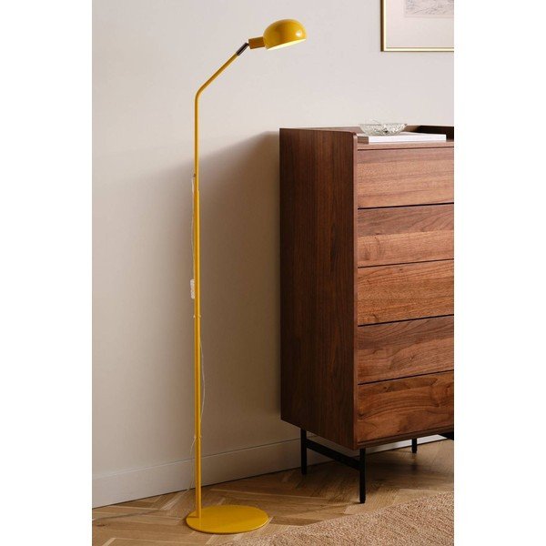 Żółta metalowa lampa stojąca z elastyczną konstrukcją (wysokość 146 cm) Lincon – Jotex-image-1