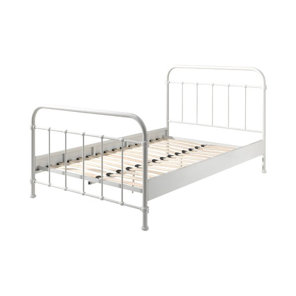 Białe metalowe łóżko dziecięce Vipack New York, 120x200 cm-image-1