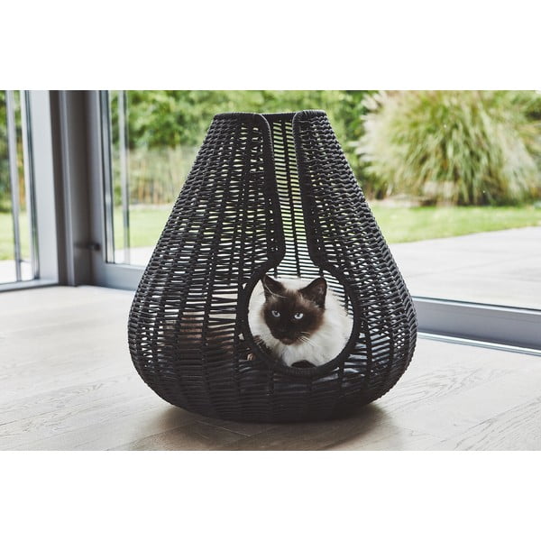 Antracytowe legowisko dla kotów ø 56 cm Perla Anthracite – MiaCara-image-1