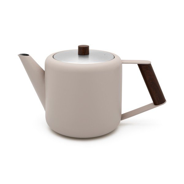 Beżowy dzbanek do herbaty ze stali nierdzewnej 1,1 l Duet Boston – Bredemeijer