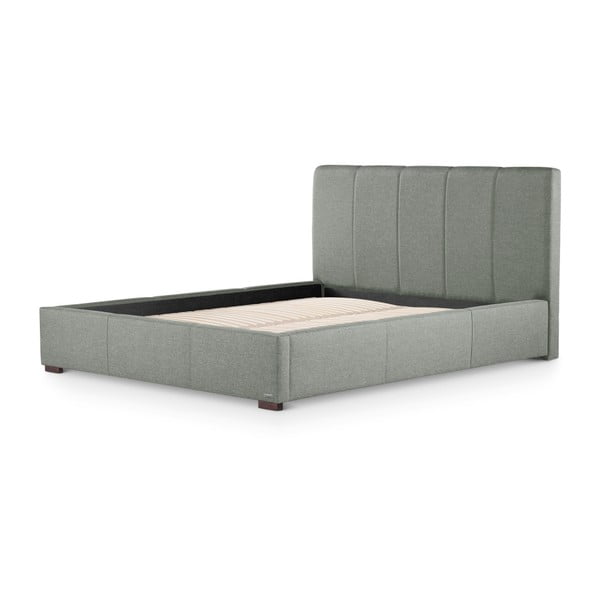 Szare łóżko ze schowkiem Ted Lapidus Maison ONYX, 160x200 cm