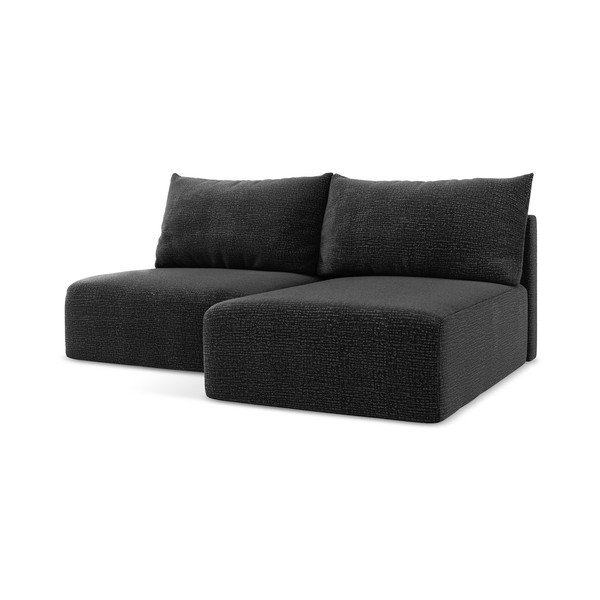 Czarny rozkładany/ze schowkiem narożnik (prawostronny) Kalena – Makamii-image-1