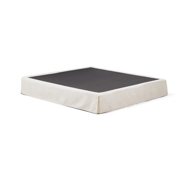 Białe tapicerowane łóżko dwuosobowe bez zagłówka 180x200 cm Jaira – Kave Home