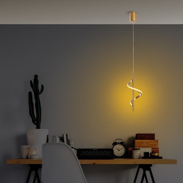 Lampa wisząca LED w kolorze złota ø 16 cm Likma – Opviq lights-image-4