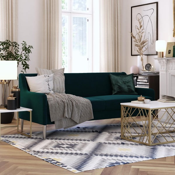 Niebieska sofa 190 cm Virginia – CosmoLiving by Cosmopolitan-image-1