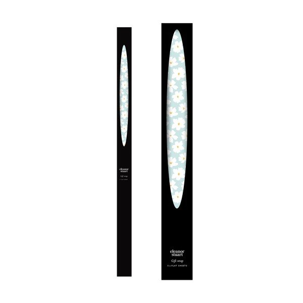 Niebiesko-biały papier do pakowania prezentów eleanor stuart No. 8 Floral-image-3