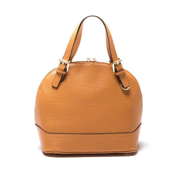 Torebka skórzana Buckle Cognac-image-2