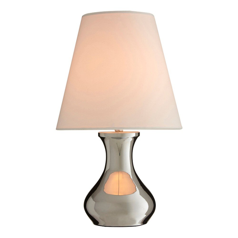 Kremowa/w kolorze srebra metalowa lampa stołowa z tekstylnym kloszem (wysokość 36 cm) Nell – Premier Housewares (zdjęcie 6)