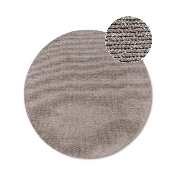 Jasnobrązowy wełniany okrągły dywan tkany ręcznie ø 160 cm Francois – Villeroy&Boch