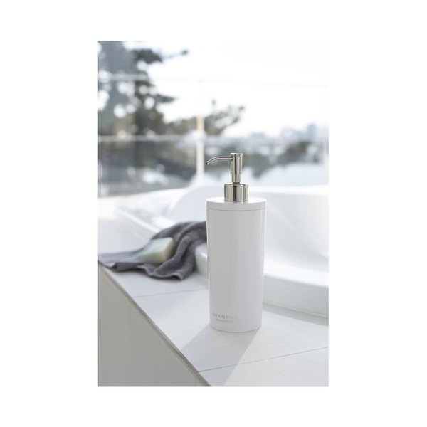 Biały plastikowy dozownik do mydła 500 ml Round – YAMAZAKI-image-3