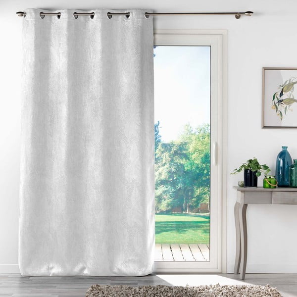 Biała aksamitna zasłona zaciemniająca 135x280 cm Melodie – douceur d'intérieur-image-2