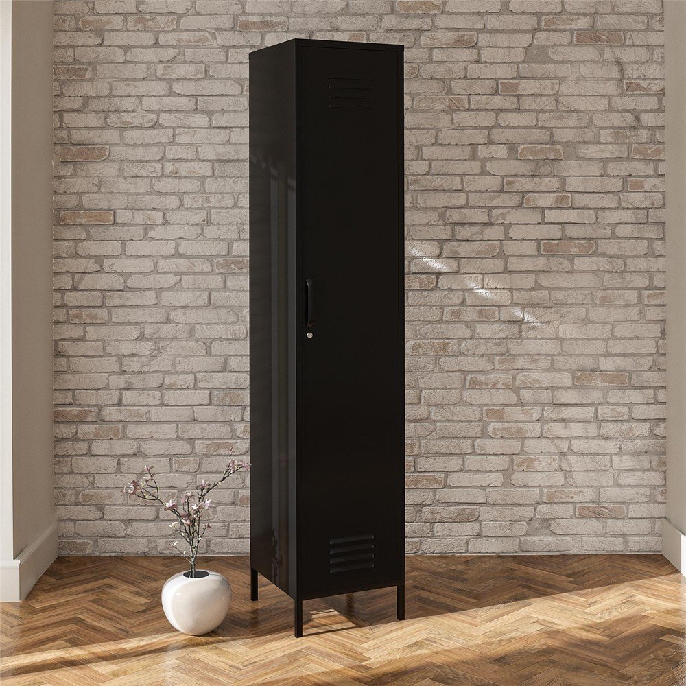 Czarna metalowa szafka 38x185x40 cm Mission District – Støraa (zdjęcie 11)