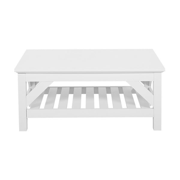 Biały stolik z białym blatem Monobeli Klause, 60x101 cm