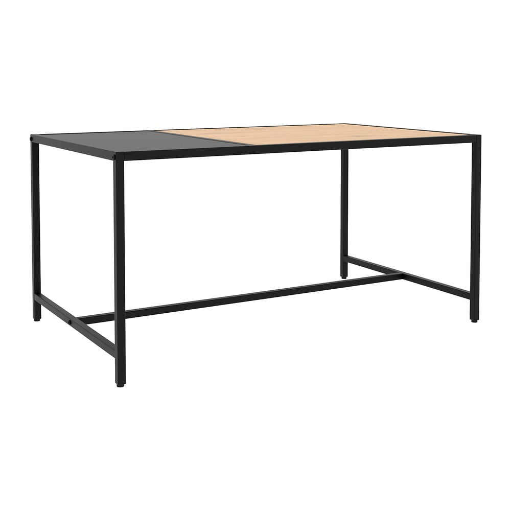Czarno-naturalny stolik 60x100 cm Altino – Unique Furniture (zdjęcie 3)