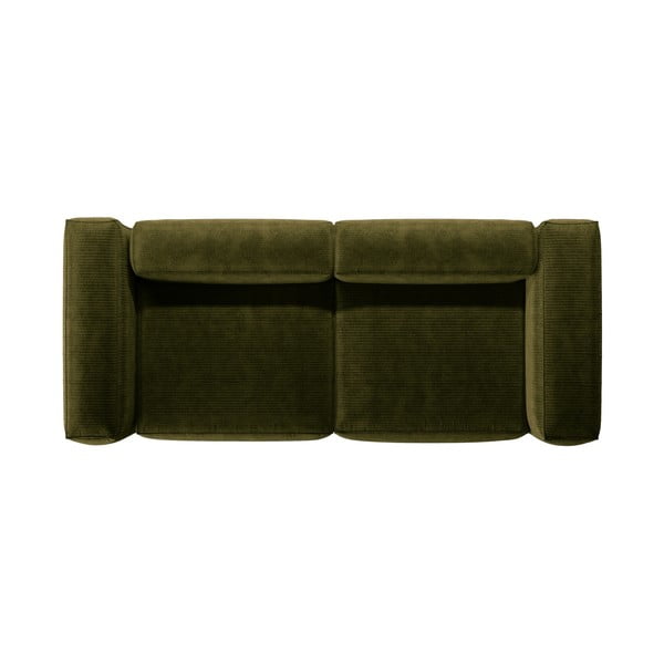Zielona sztruksowa sofa 264 cm Bergamo – Cosmopolitan Design-image-3