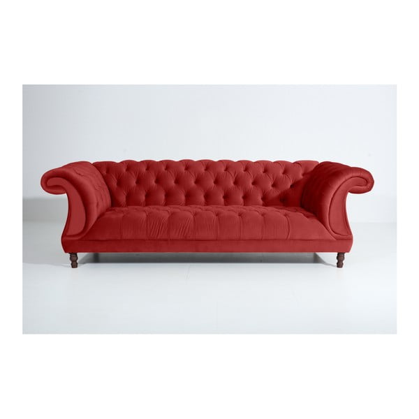 Ciemnoczerwona sofa Max Winzer Ivette, 253 cm