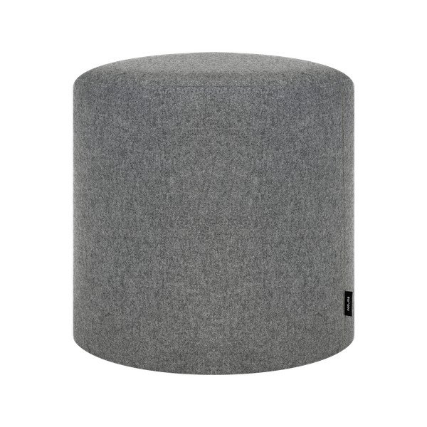 Szary wełniany puf Folk – noo.ma