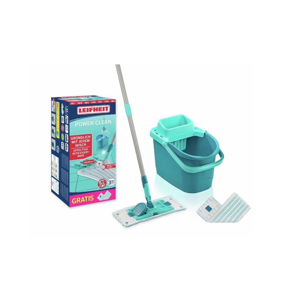 Mop z wiadrem PowerClean M – LEIFHEIT