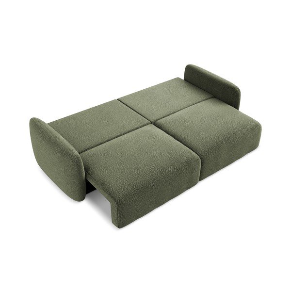 Zielona rozkładana/ze schowkiem sofa 238 cm Kalena – Makamii-image-4
