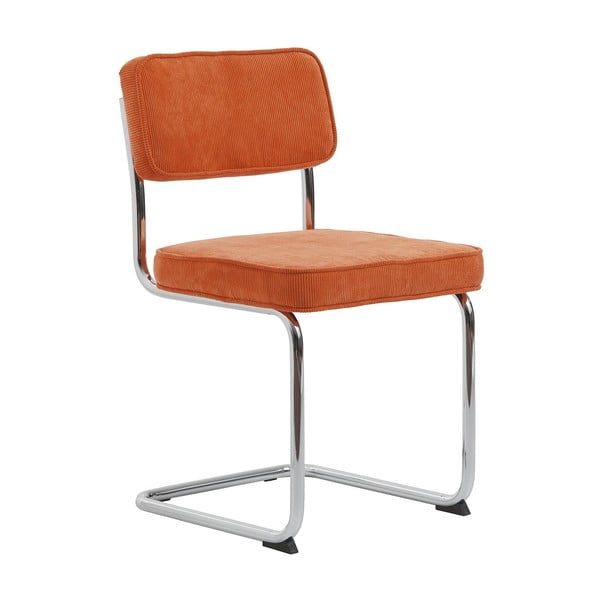 Pomarańczowe sztruksowe krzesło Rupert – Unique Furniture