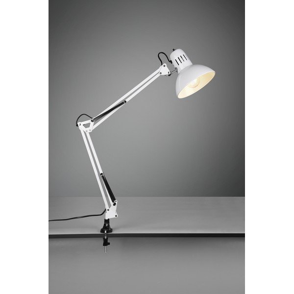 Biała lampa stołowa z elastyczną konstrukcją/z klipsem (wysokość 73,5 cm) Tajo – Trio-image-2