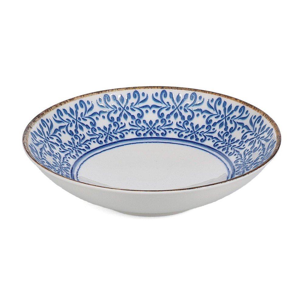 Biała/niebieska porcelanowa miska na zupę 1 l Azul – BonBistro