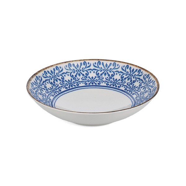 Biała/niebieska porcelanowa miska na zupę 1 l Azul – BonBistro
