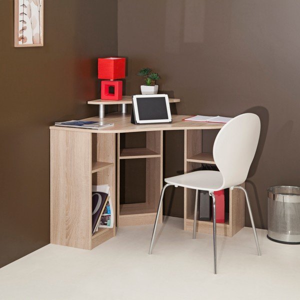 Brązowe biurko narożne TemaHome Corner-image-1