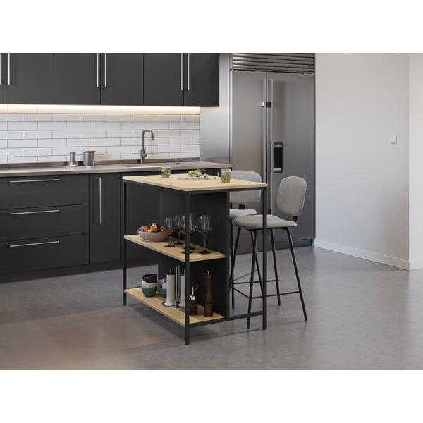 Stolik barowy w dekorze dębu 60x100 cm Sagi – Marckeric-image-2