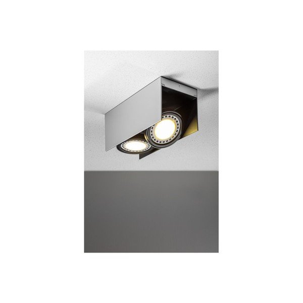 Biało-czarna lampa sufitowa z metalowym kloszem 14x31 cm Verso – GTV-image-1