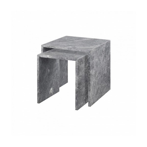 Marmurowe stoliki zestaw 2 szt. 45x45 cm VARU – Blomus-image-2