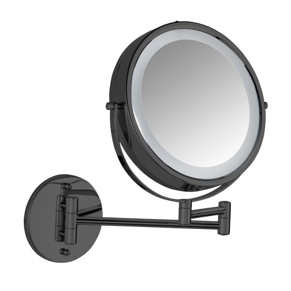 Lustro kosmetyczne z oświetleniem/powiększające (powiększenie 5x) ø 25,5 cm Lumi – Wenko-image-2