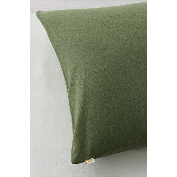 Zielona pościel jednoosobowa z mieszanki lnu 150x200 cm Elly – Ellos Home-image-3