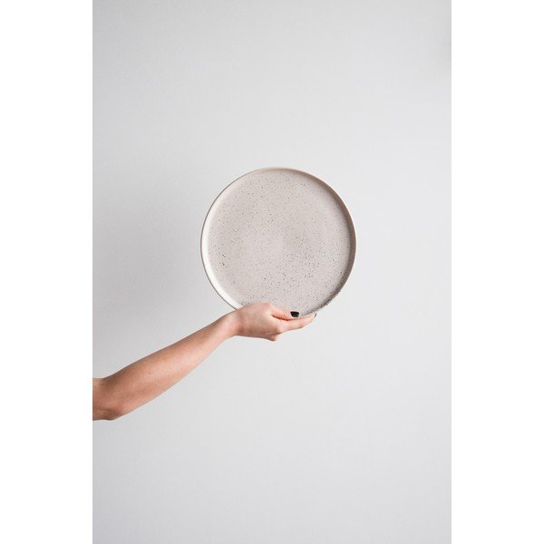 Jasnoróżowy kamionkowy duży talerz ÅOOMI Dust, ø 27,5 cm-image-1