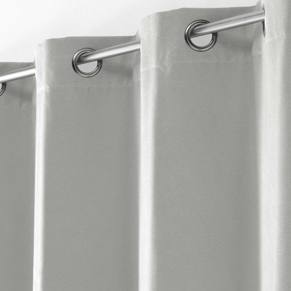 Jasnoszara zamszowa zasłona 140x240 cm Sultane – douceur d'intérieur-image-1