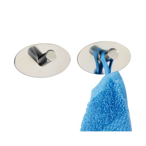 Zestaw 2 samoprzyczepnych haczyków ze stali nierdzewnej Wenko Piceno-image-1