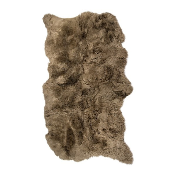 Brązowy futrzany dywan z długim włosiem Arctic Fur Janna, 180x120 cm