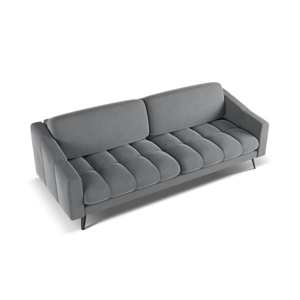 Szara aksamitna sofa 238 cm Nalu – Makamii-image-3