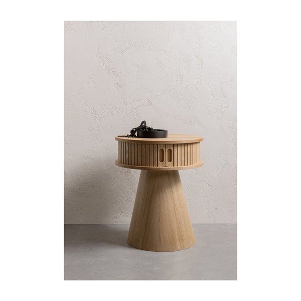 Szafka nocna w dekorze sosny w naturalnym kolorze Karri – WOOOD-image-1