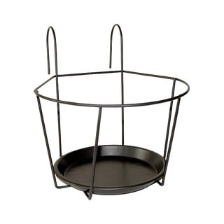 Szary metalowy uchwyt na doniczkę Esschert Design, szer. 21,4 cm