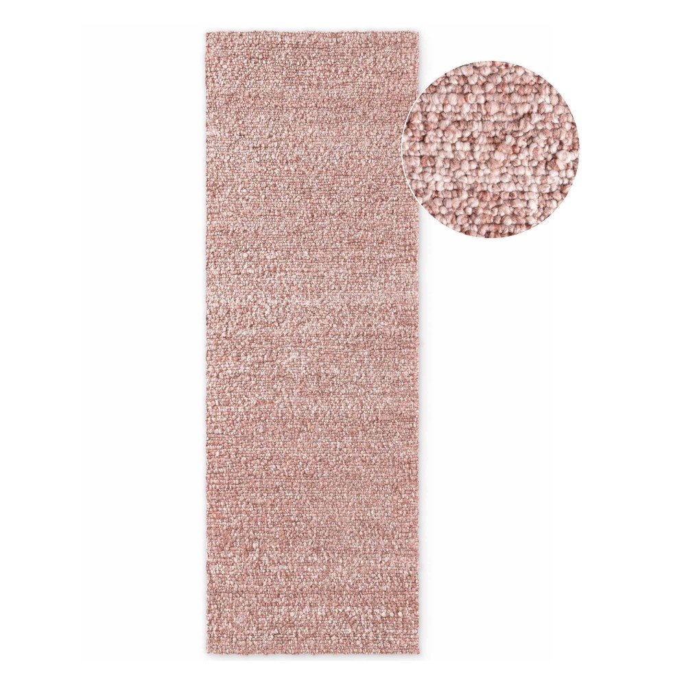 Szaroróżowy chodnik z materiału bouclé tkany ręcznie 80x200 cm Notting Hill Portobello – Ted Baker