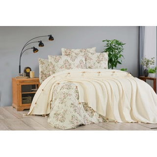 Kremowa bawełniana narzuta na łóżko dwuosobowe 200x240 cm – Mila Home