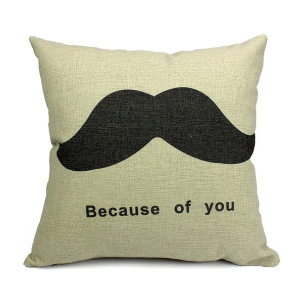 Poszewka na poduszkę Mustache, 45x45 cm