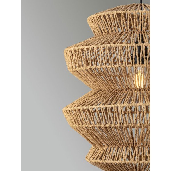 Lampa wisząca z liny w naturalnym kolorze ø 40 cm Nua – Nova Luce-image-2