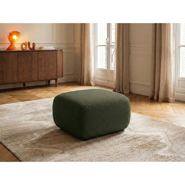 Zielony podnóżek z materiału bouclé Montaigne – Bobochic Paris-image-1